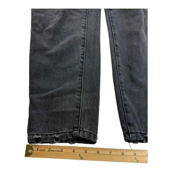 Princess Polly Zaiden Straight Leg Jeans Washed Black Denim US Size 6 - Picture 10 of 11
